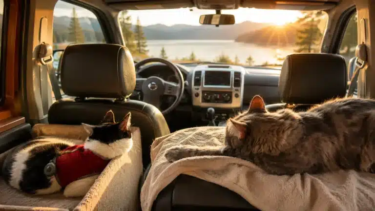 Viajar con gatos en motorhome junto a Shanti y Luna