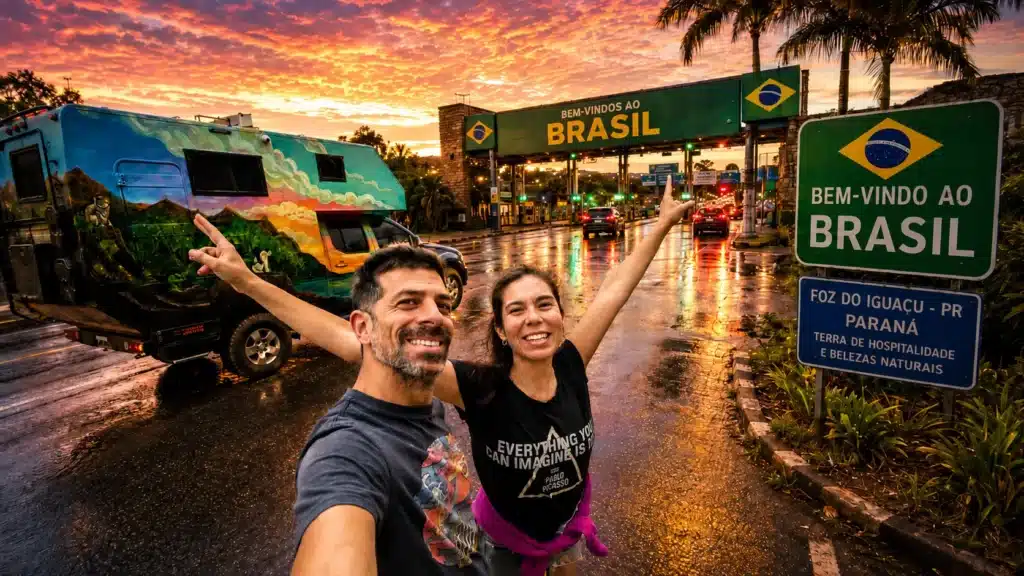 Cruce de Argentina a Brasil en motorhome durante nuestro viaje por ruta