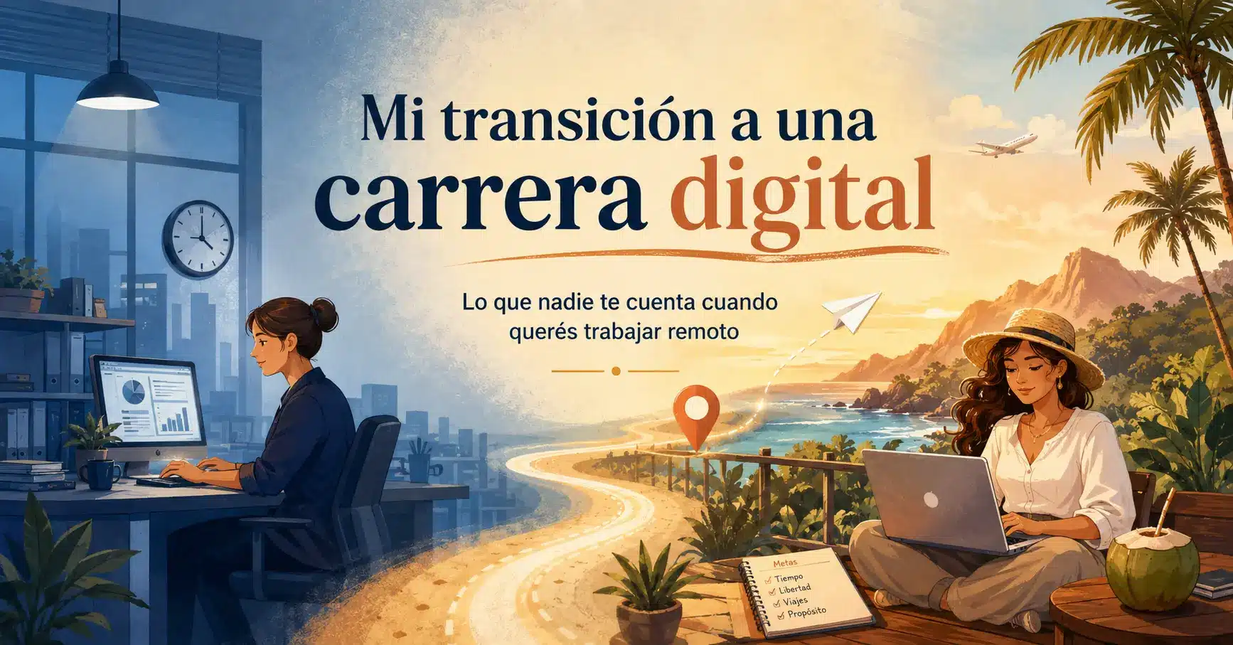 Trabajar remoto y hacer la transición hacia una carrera digital para vivir viajando